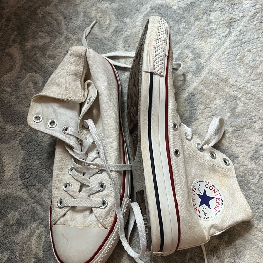 Converse White High-Top Sneakers